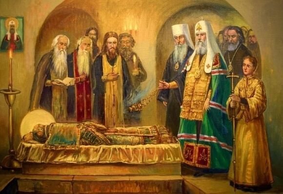 СВЯТИТЕЛЬ ТИХОН (Белавин) МОСКОВСКИЙ И ВСЕЯ РОССИИ, ПАТРИАРХ (обретение мощей, 1992г.)